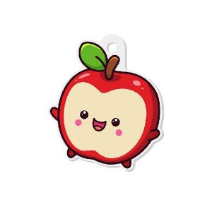 Happy Apple Keychain